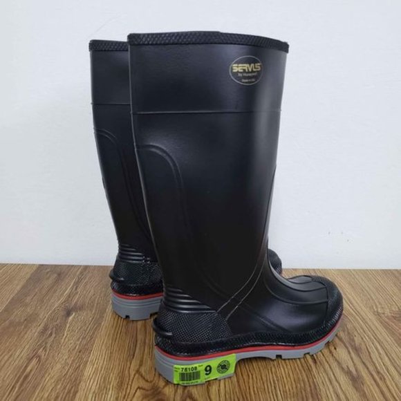 Servus by Honeywell Knee Boots, Men's Size 9, 15" H, Black, Plain, PR - Picture 3 of 8